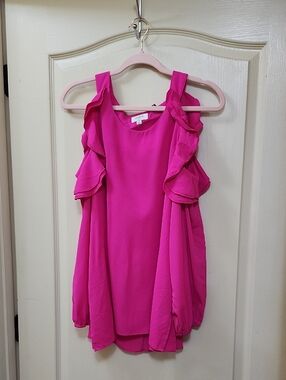 UMGEE FLOWY COLD-SHOULDER BLOUSE